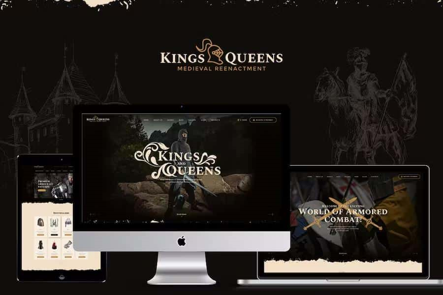 KINGS & QUEENS – HISTORICAL WAR MEDIEVAL REENACTMENT WORDPRESS THEME